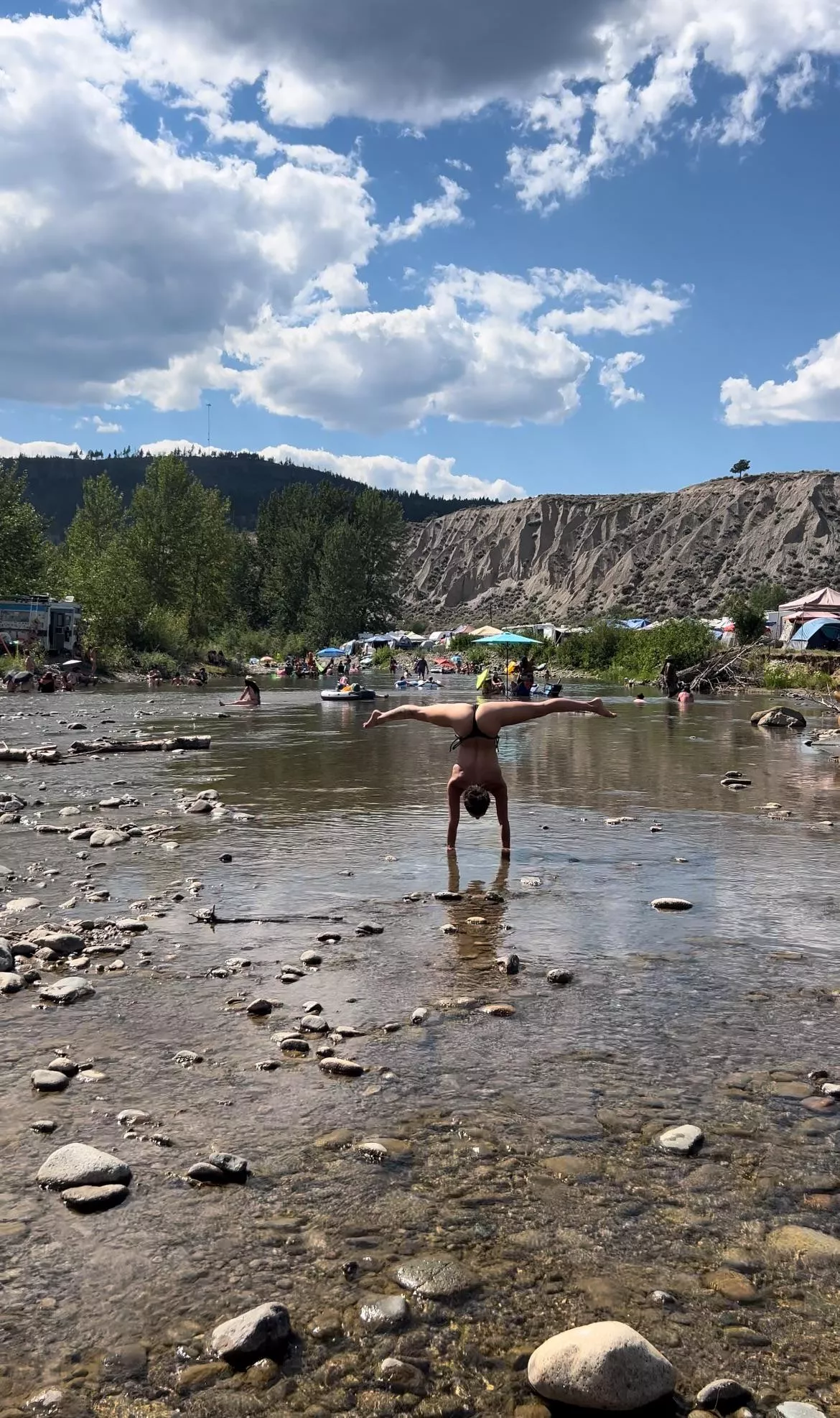 Love being topless at the river
