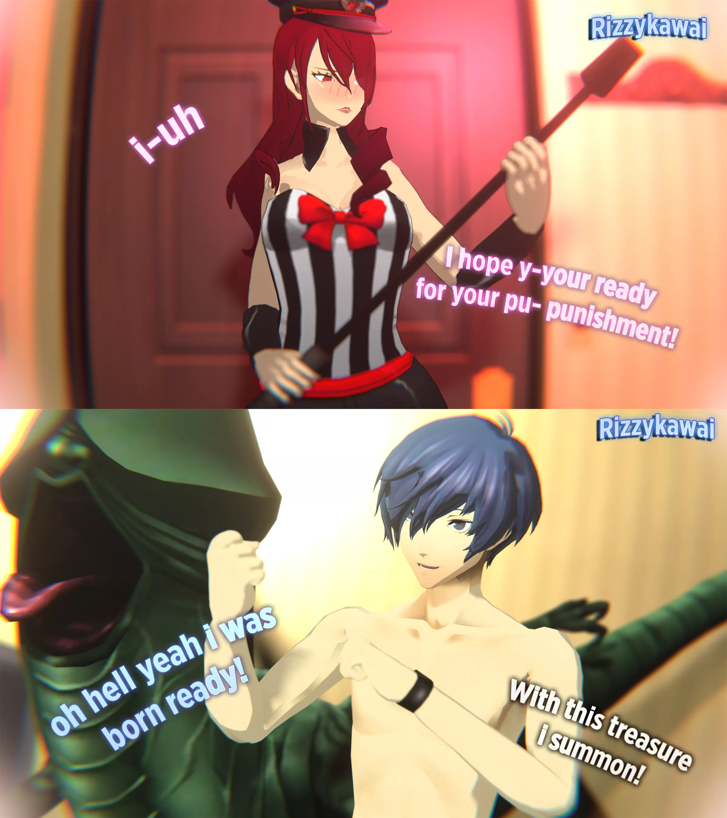 Mitsuru is a terrible dom (@Rizzykawai) 
