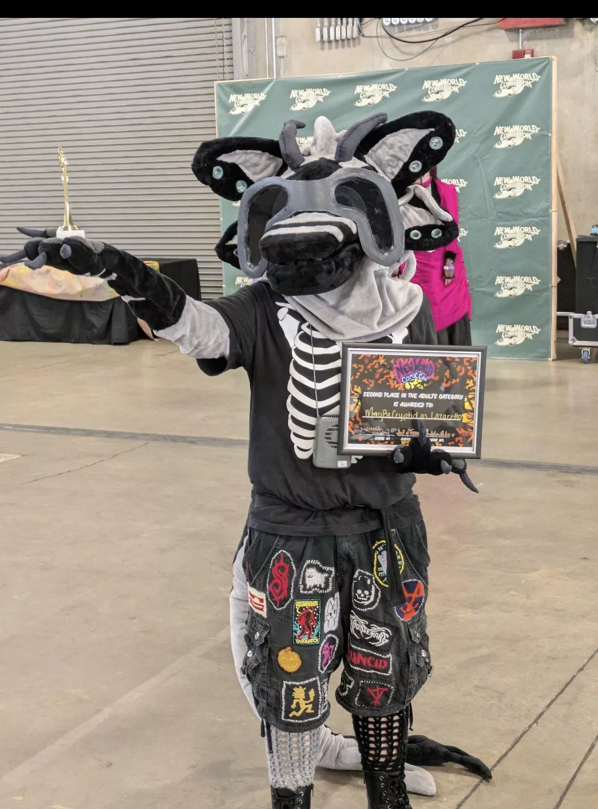 My fursuit won second place in a cosplay contest!