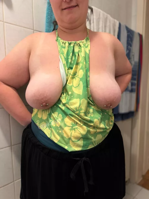 My top comes with easy access to my boobies, perfect for topless Tuesday