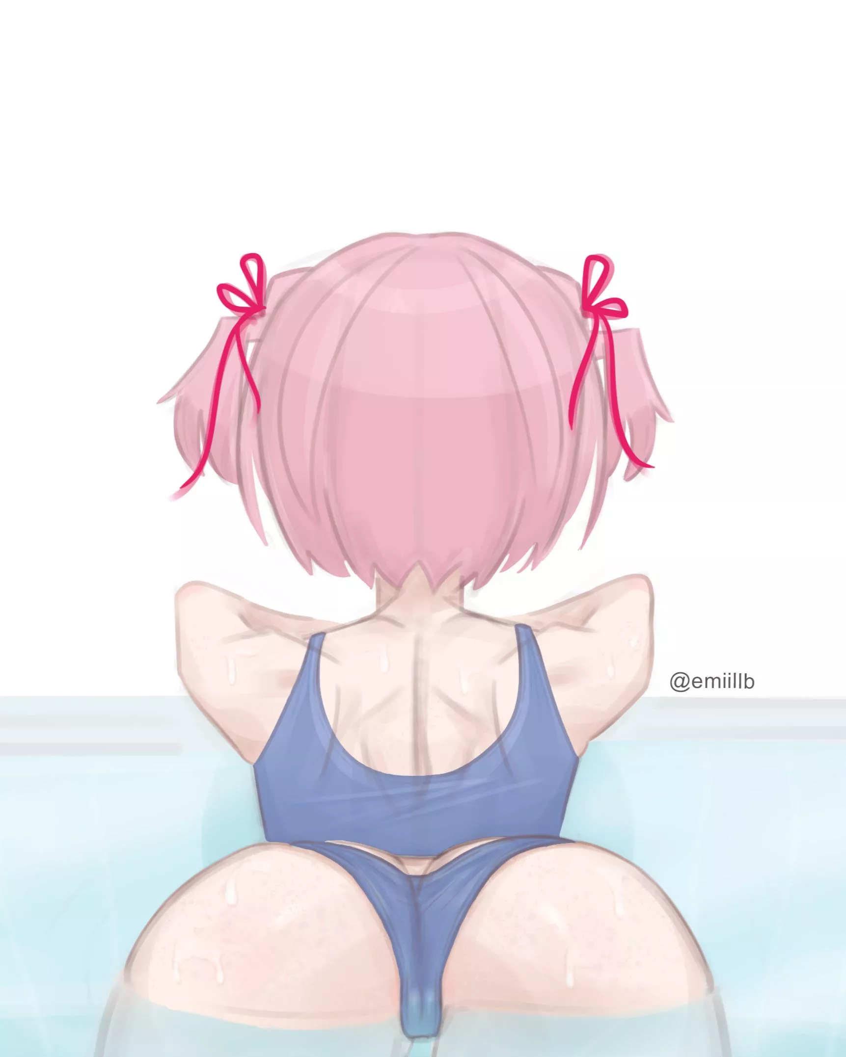 Natsuki doesn't mind the pool, especially in the summertime (＾་།＾)