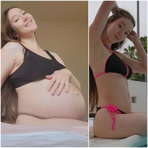 Pregnant belly vs mombod 