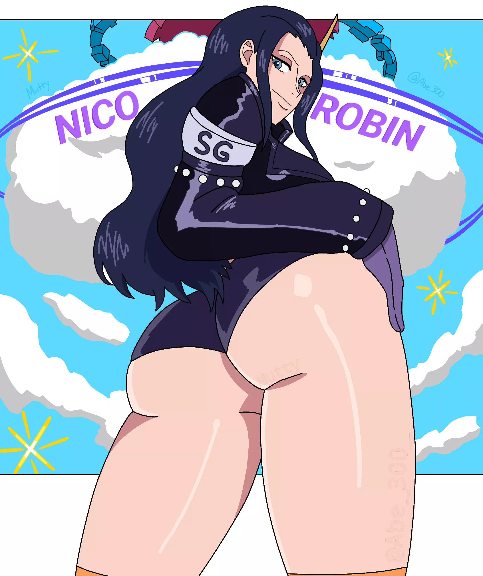 Robin flexing that booty