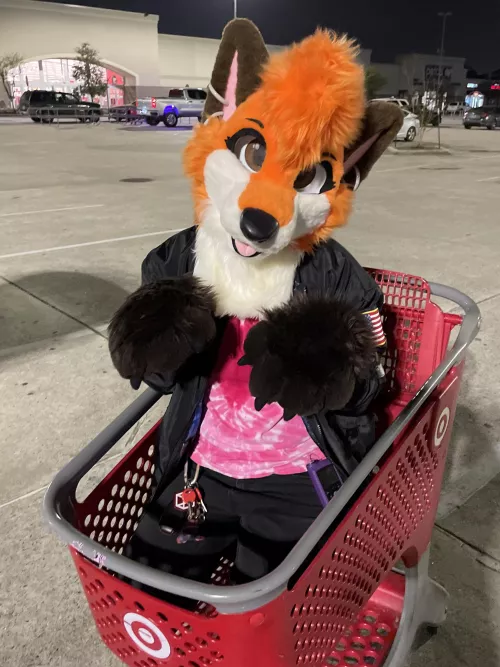 Shopping cart ride! :3