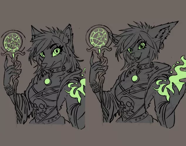 Which face do you guys prefer? (Designing a necromancer OC)