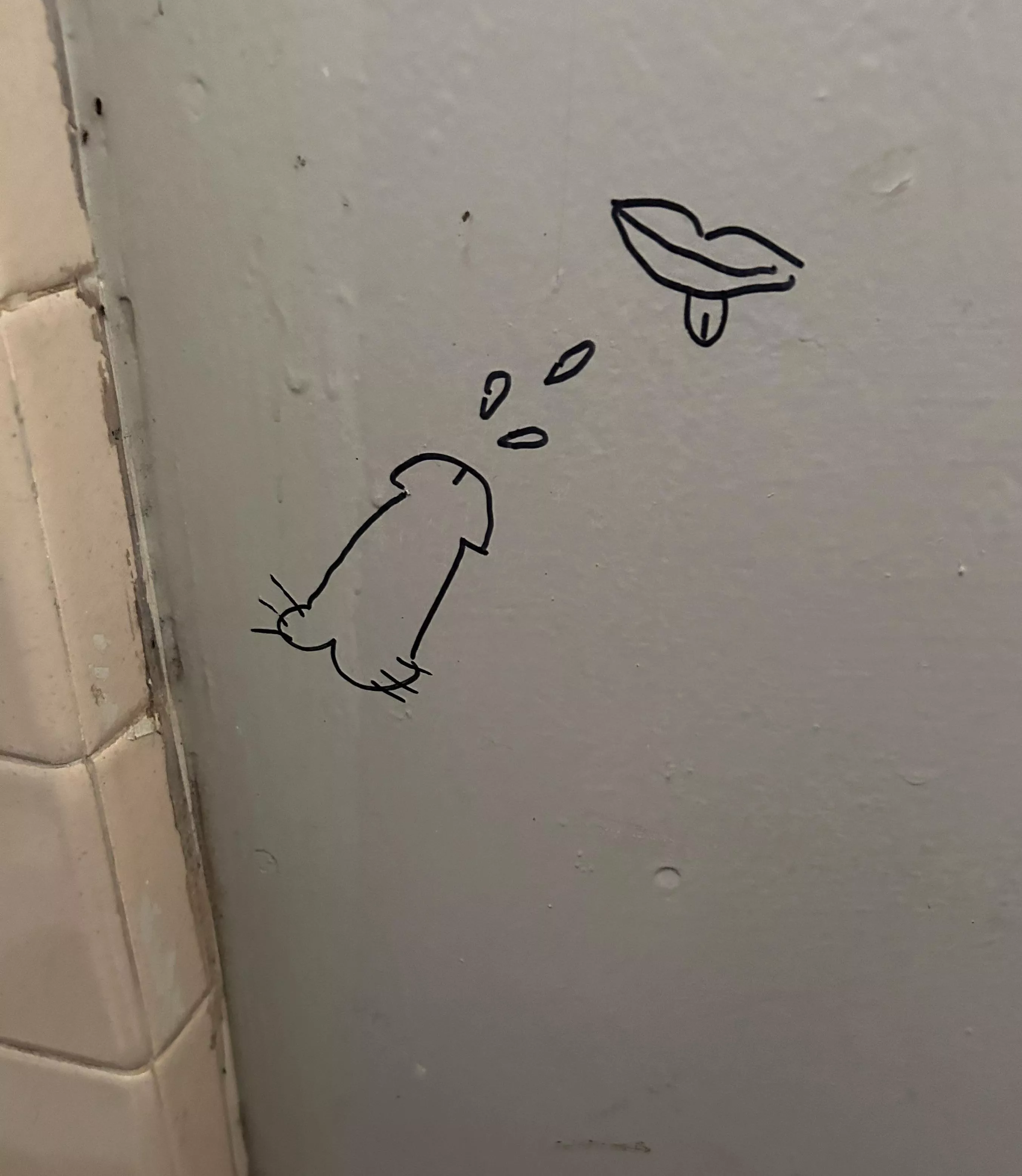 You know you’re in a cruisy bathroom when the stall looks like this 😈