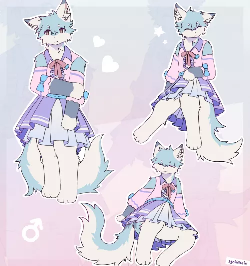 my sona in a dress (my art)
