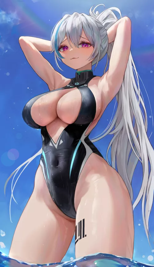 Smug in a swimsuit