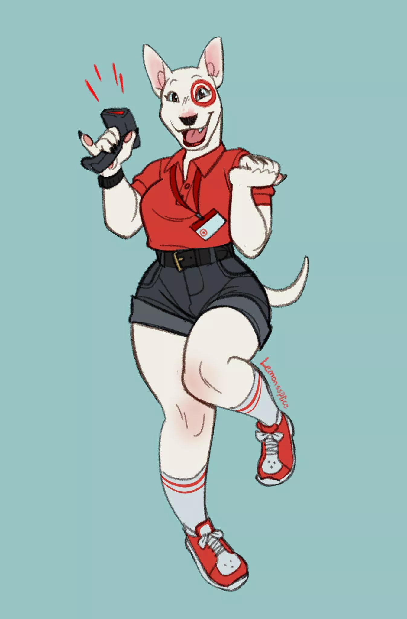 target dog here to help you with your purchase (@lemonssplice)