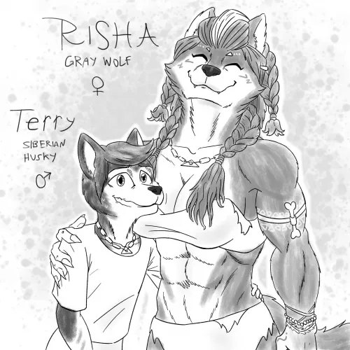 The softboi husky with his tomboy wolf wife. (Art by Me)
What do you guys think? Are the names good? How can the design be improved?