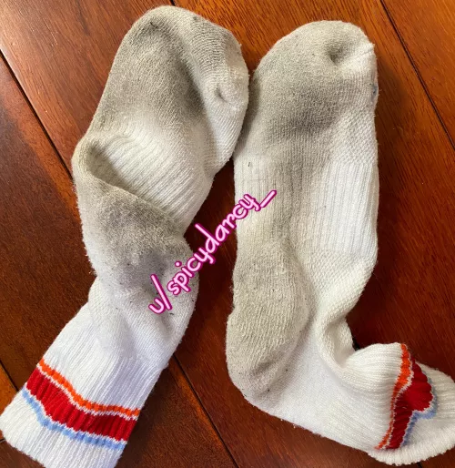 They used to be white until they got sweaty