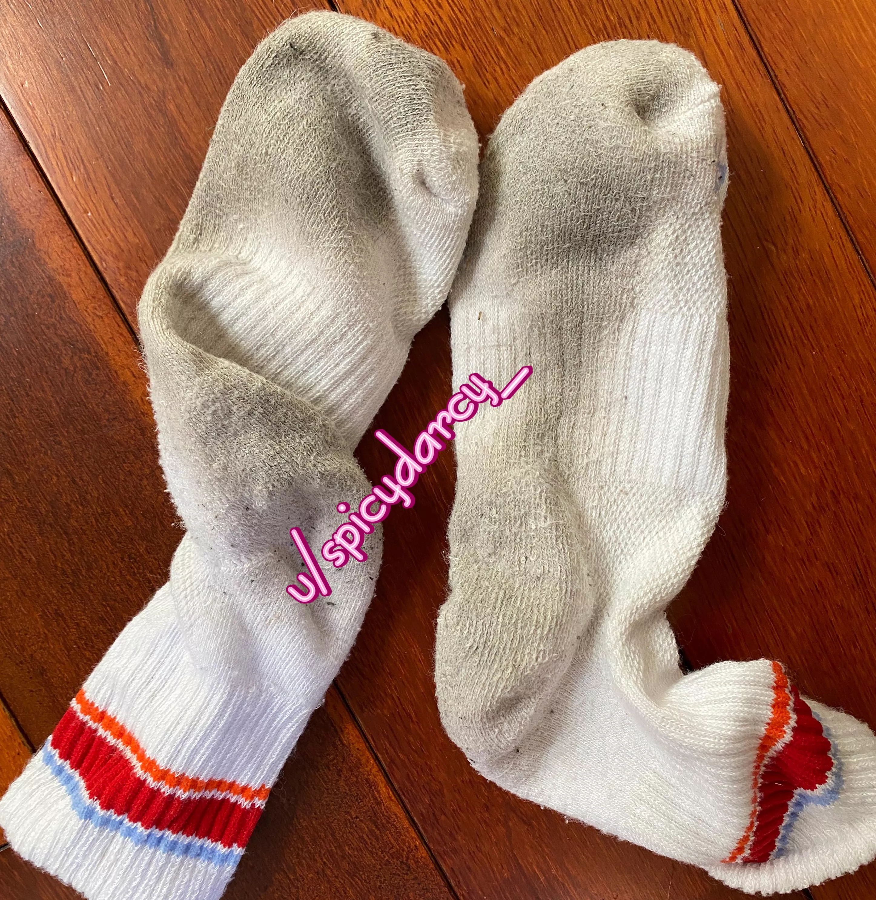 They used to be white until they got sweaty