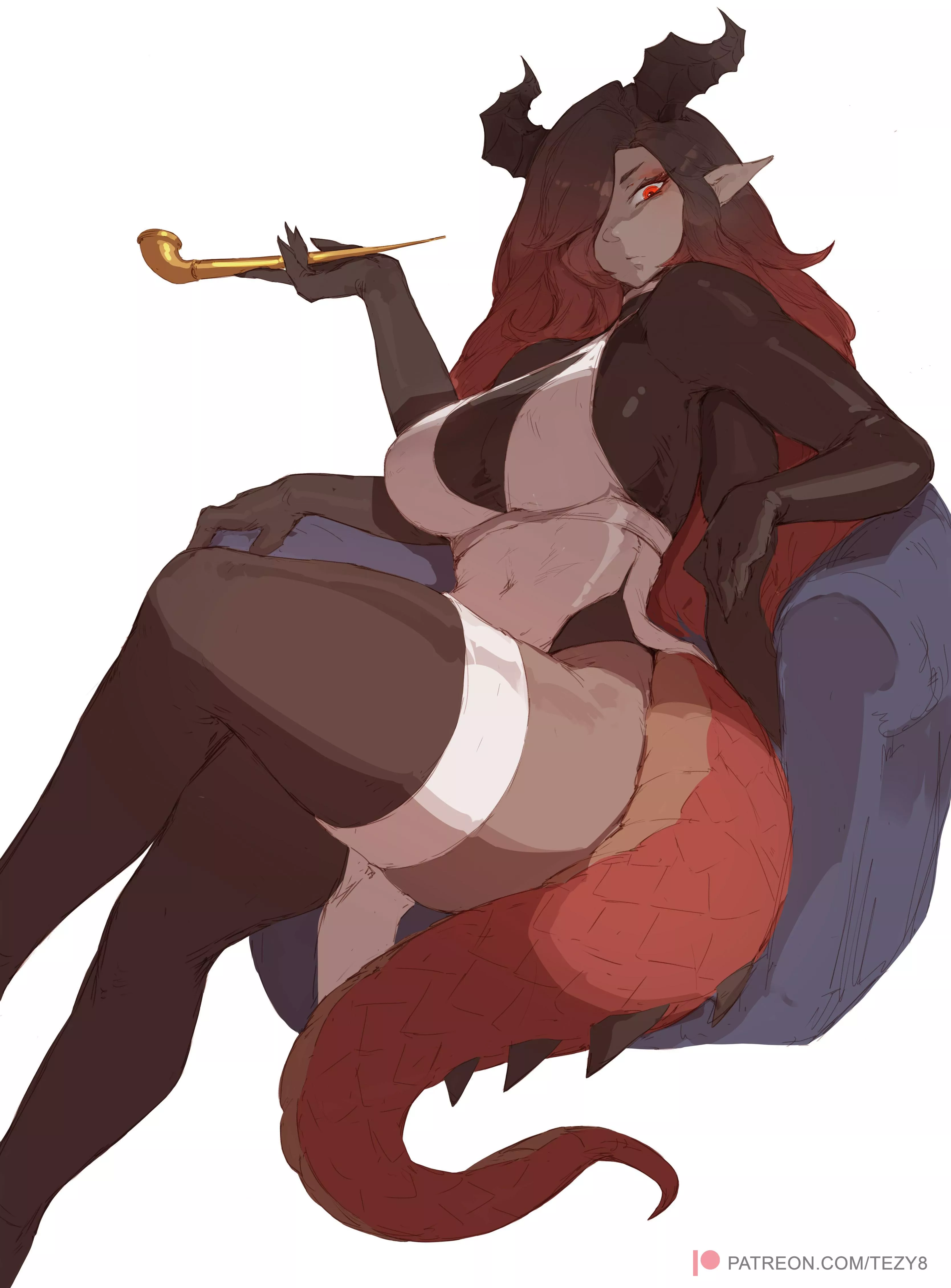 Dragon girl who's the mentor figure type 