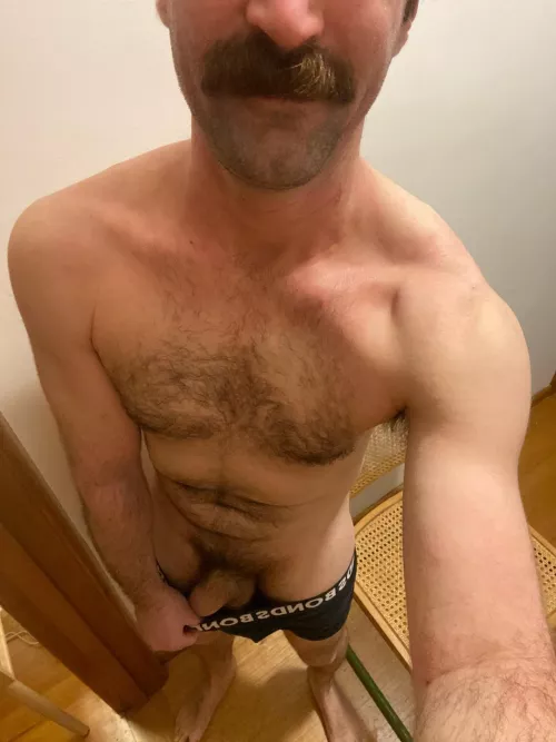 Excuse me, my moustache is up here