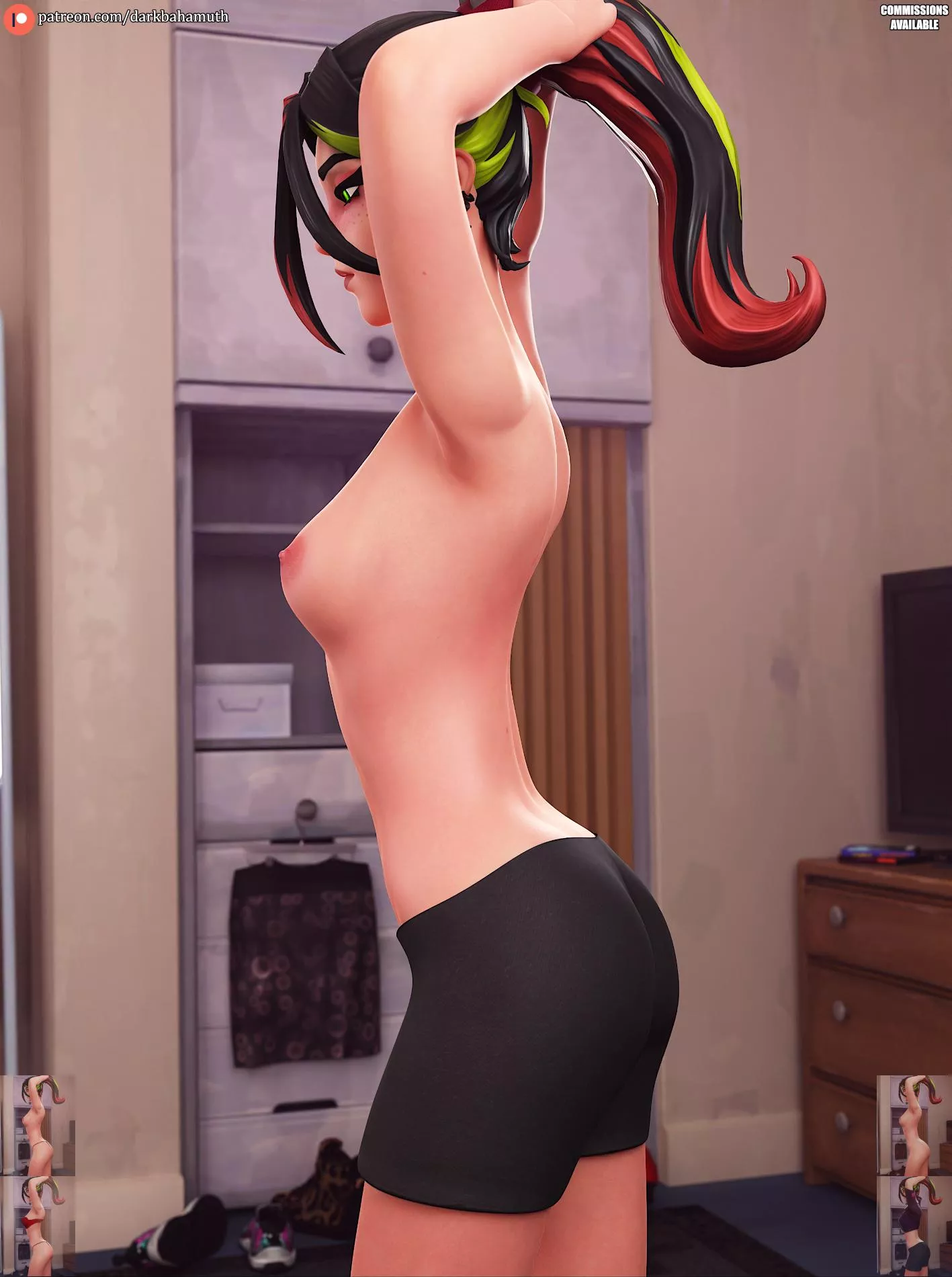 Helsie is your roommate (Darkbahamuth) [Fortnite]