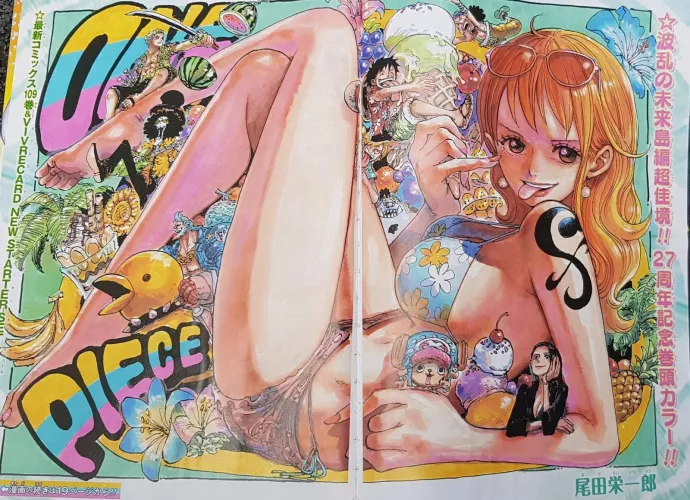 Nami in the new chapter's color spread 🥵🥵