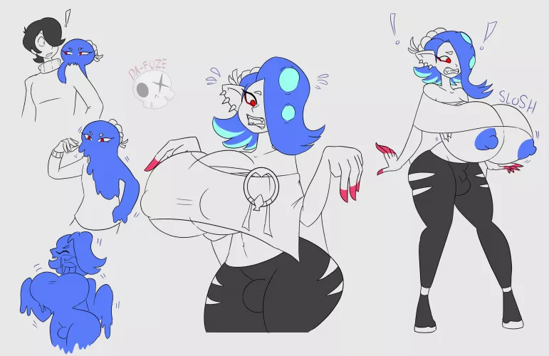 Shiver tf (M Human -> Futa Octoling [Shiver]) by Da-Fuze