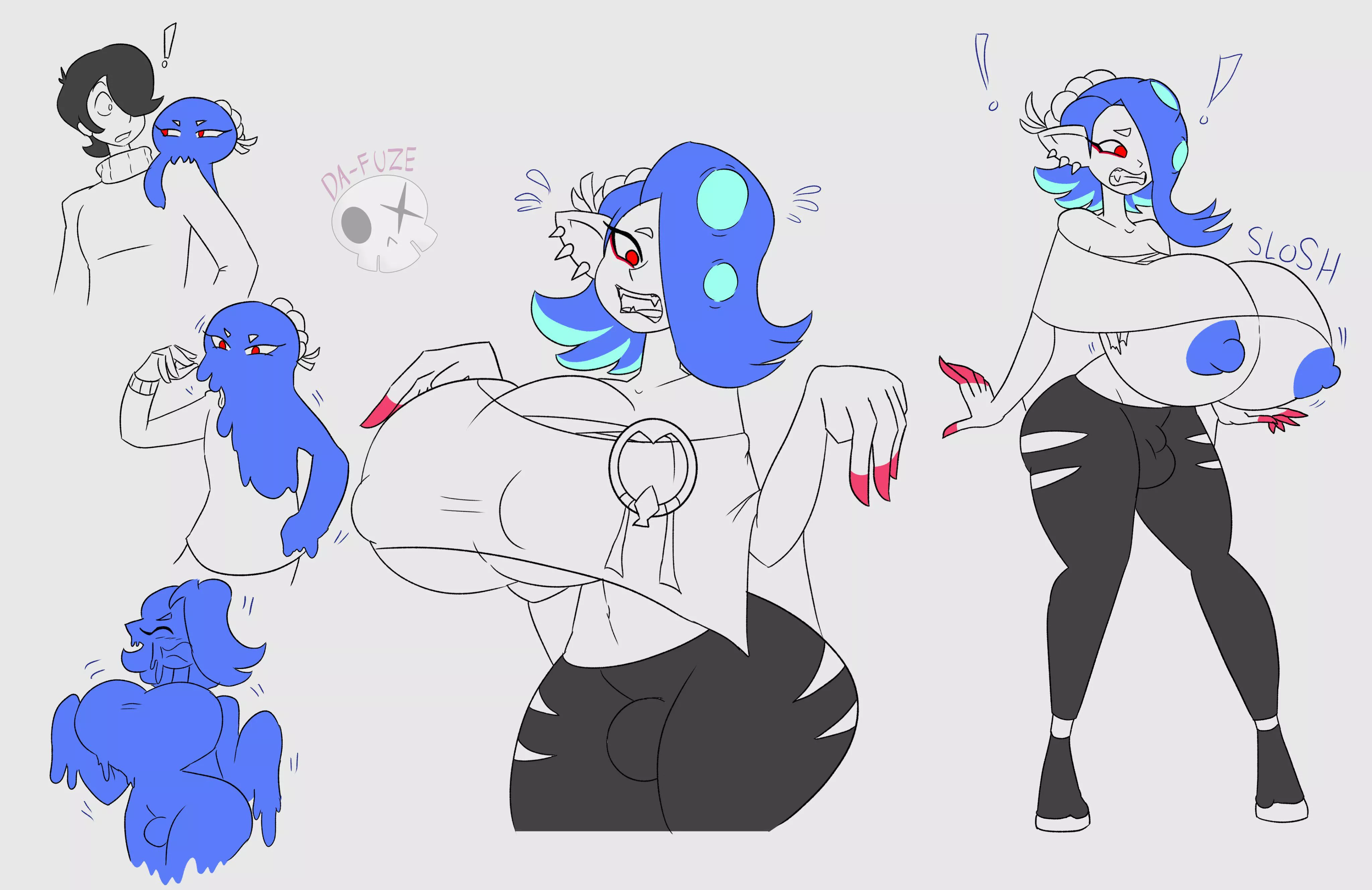 Shiver tf (M Human -> Futa Octoling [Shiver]) by Da-Fuze