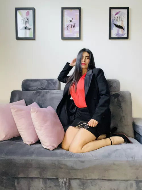 When life gives you lemons, make lemonade. When life gives you a comfy sofa, wear a pretty dress