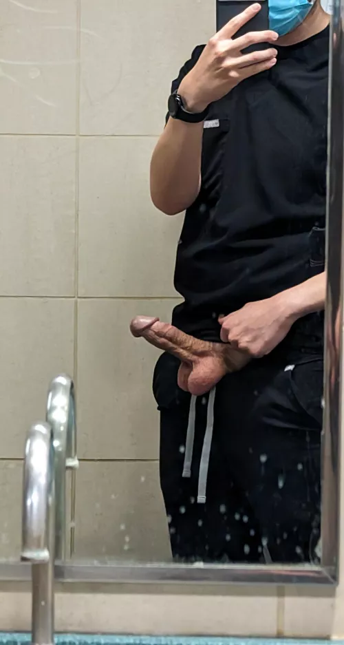 You walk in the bathroom and see me like this. What happens next?