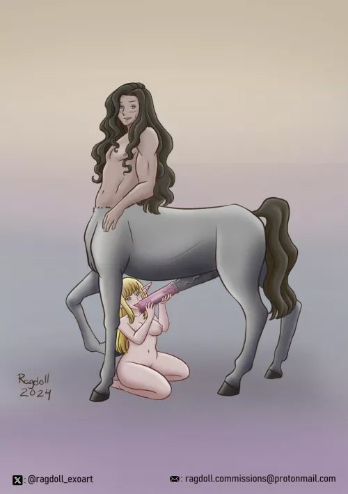 Centaur x elf (ragdoll_exoart)