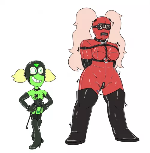 Dominatrix Peridot and her personal gimp Jasper (Anonymous artist)