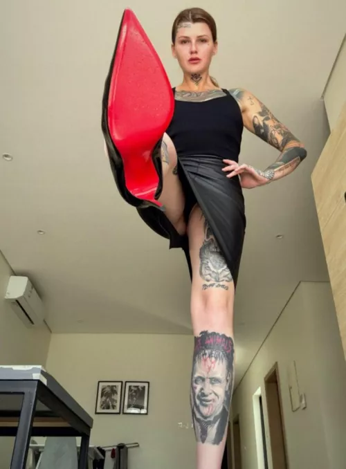 I feel perfect in a leather skirt