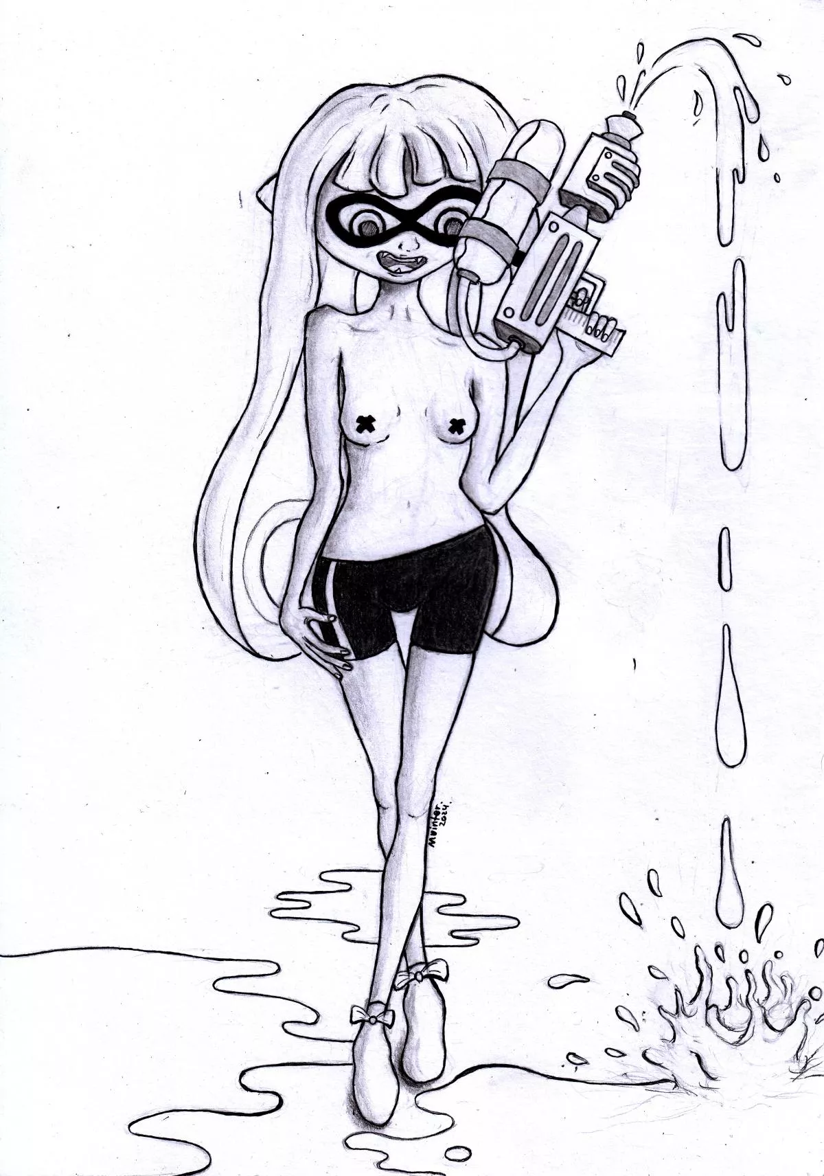 Inkling with the walk ~ (art by motvinter)