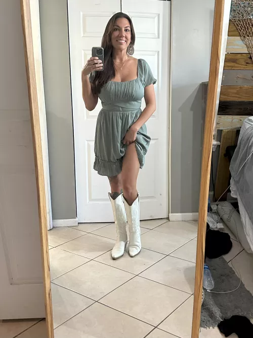 Just me in my white boots