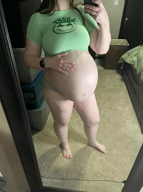 Pregnant with twins in a 3T top!