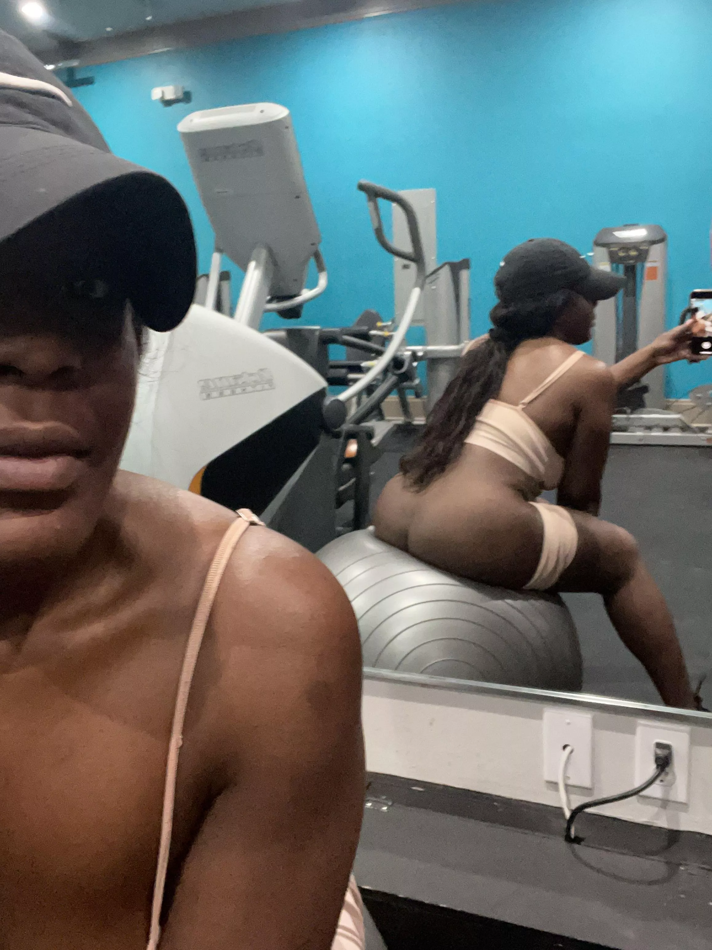 Teasing a little during my workout