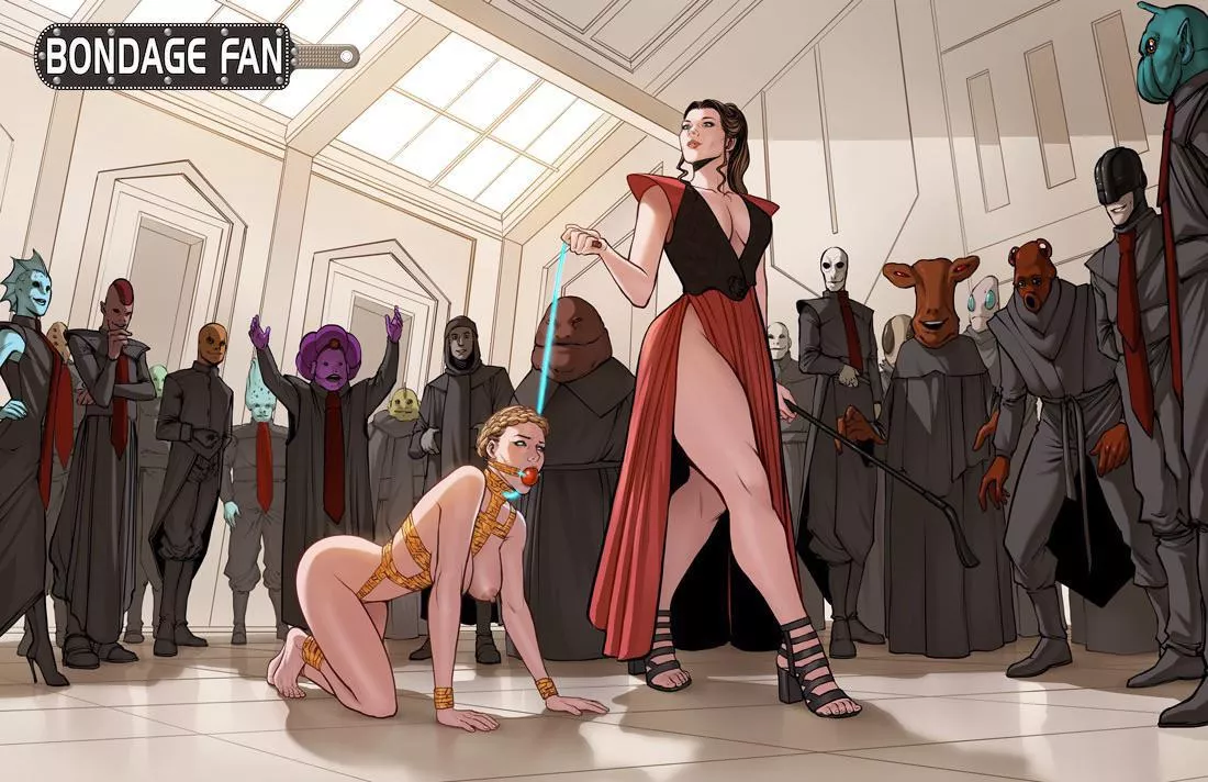 The captured princess is showed to the people