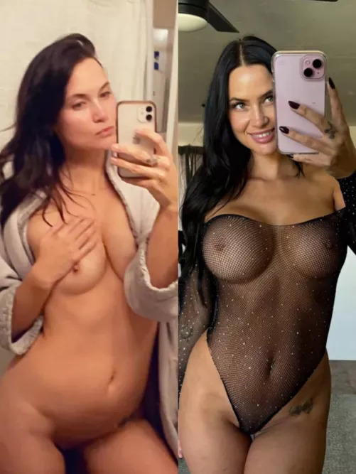 Bimbo flaunts her new big fake tits