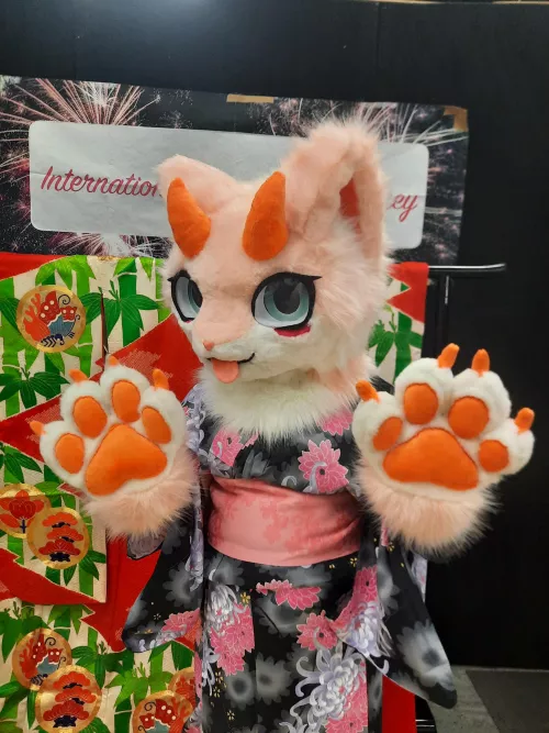 First time fursuiting! (At a con)