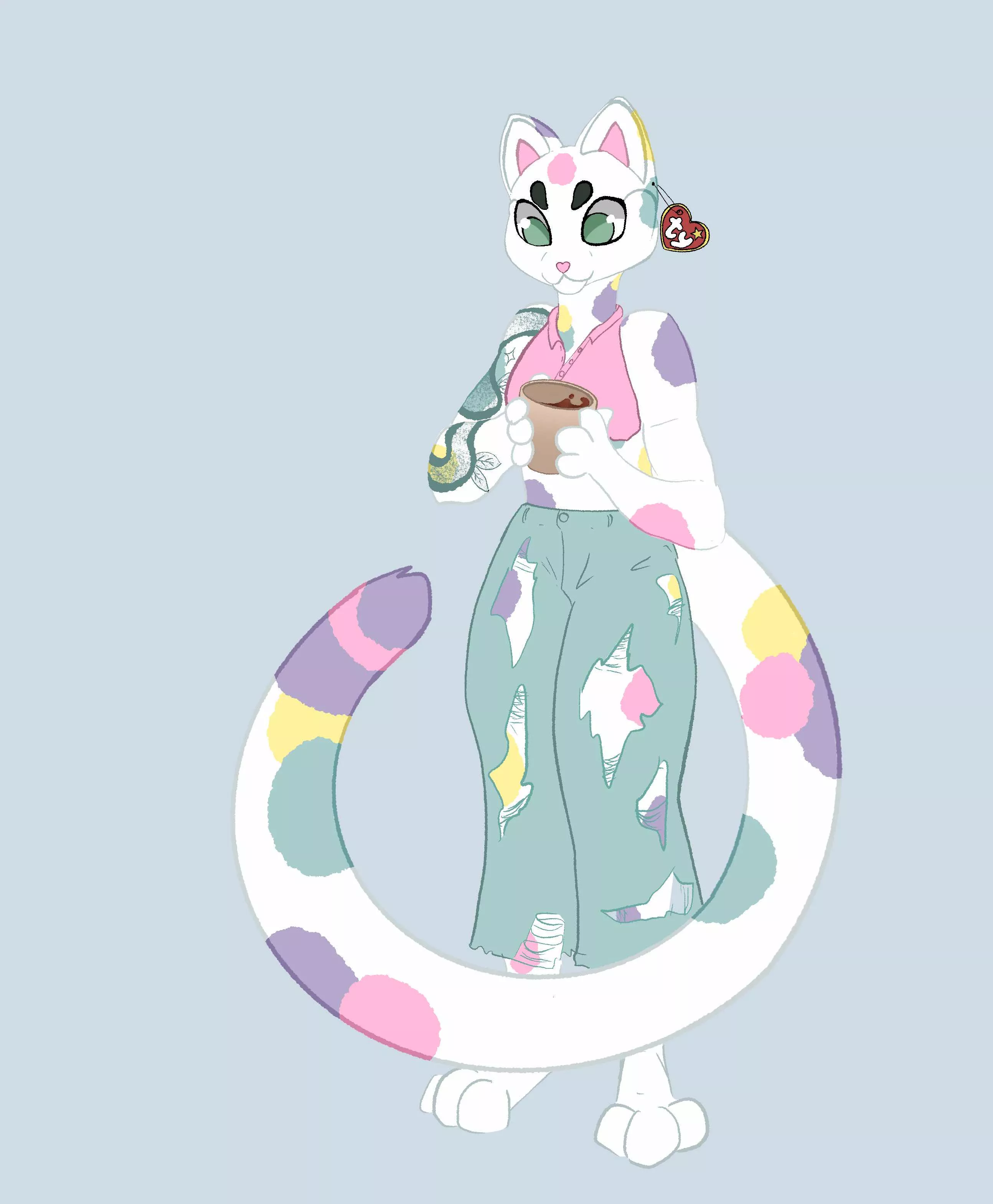 I made my first fursona! :3 she me!