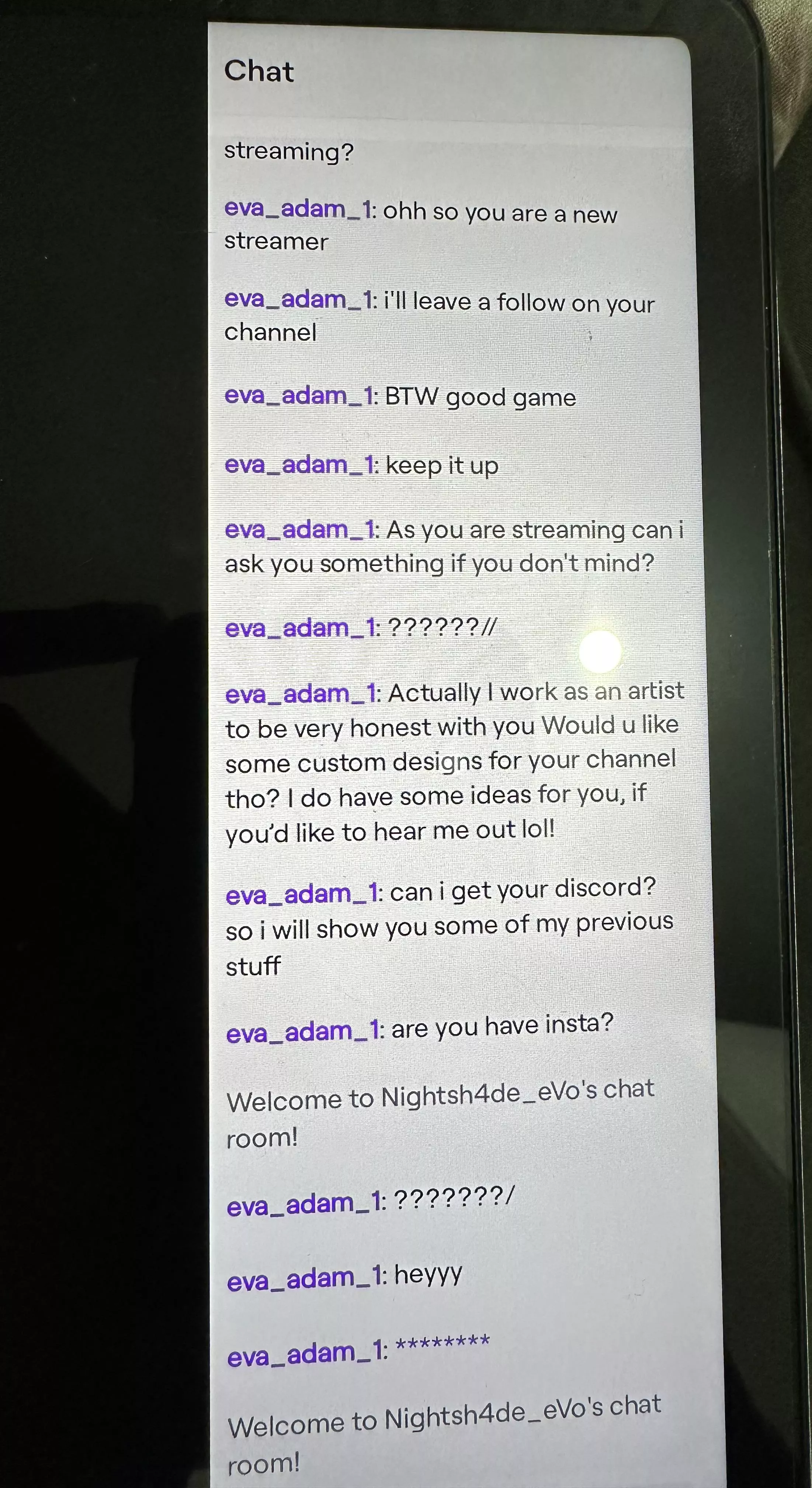 Is this normal on Twitch?