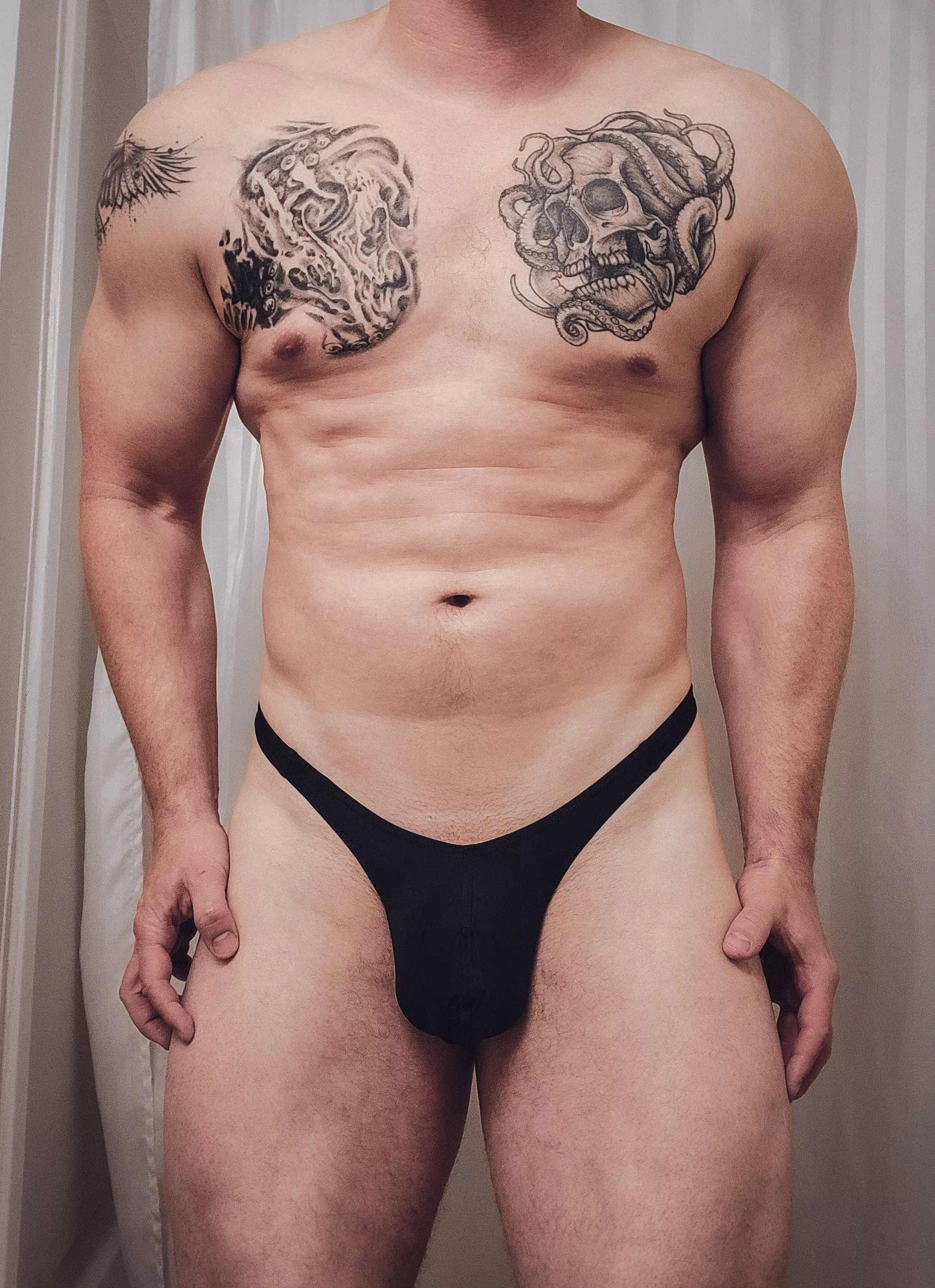 Made this thong last night. Who likes the bugle cut thongs? 🙋🏻‍♂️
