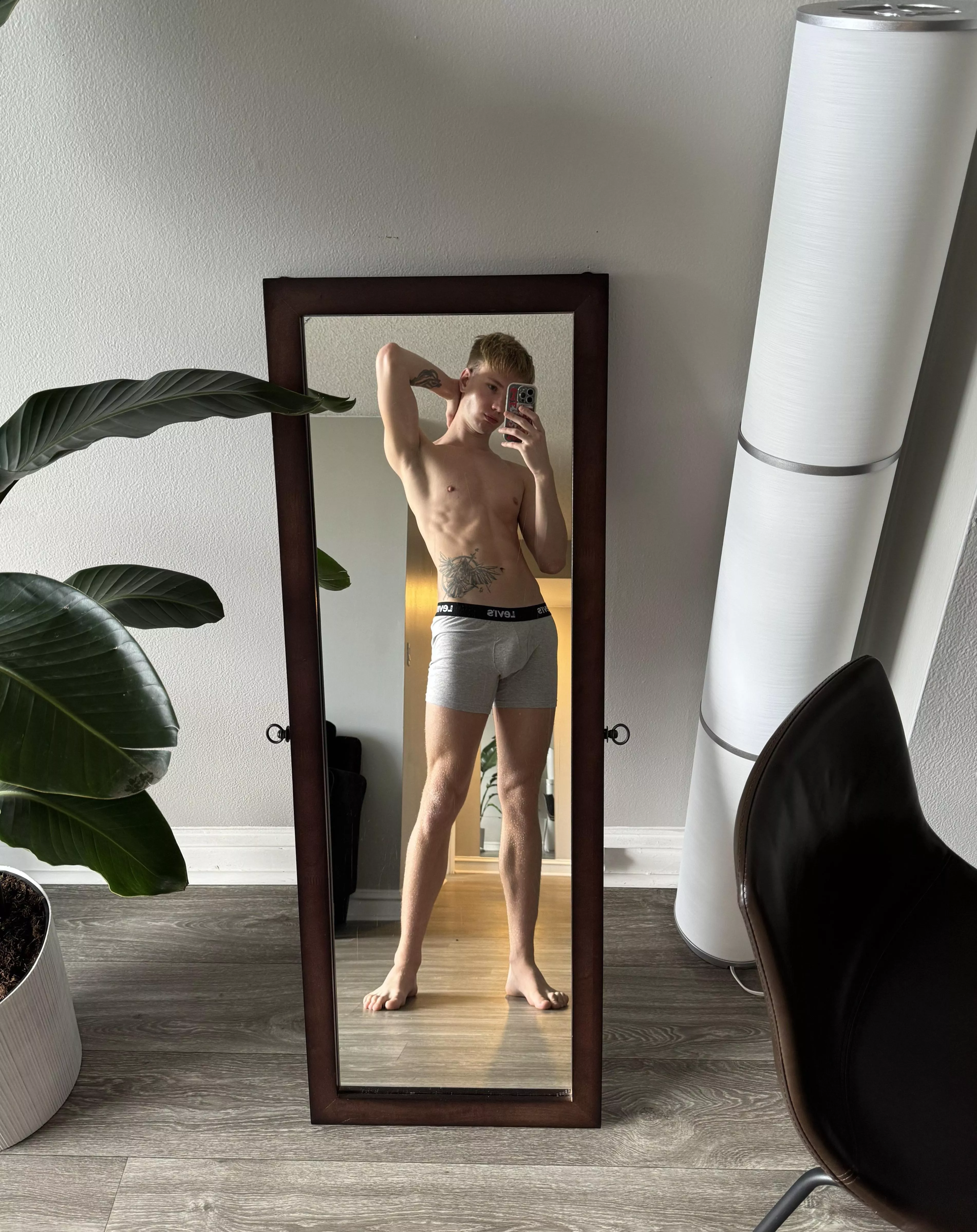 Delicious boy in the mirror