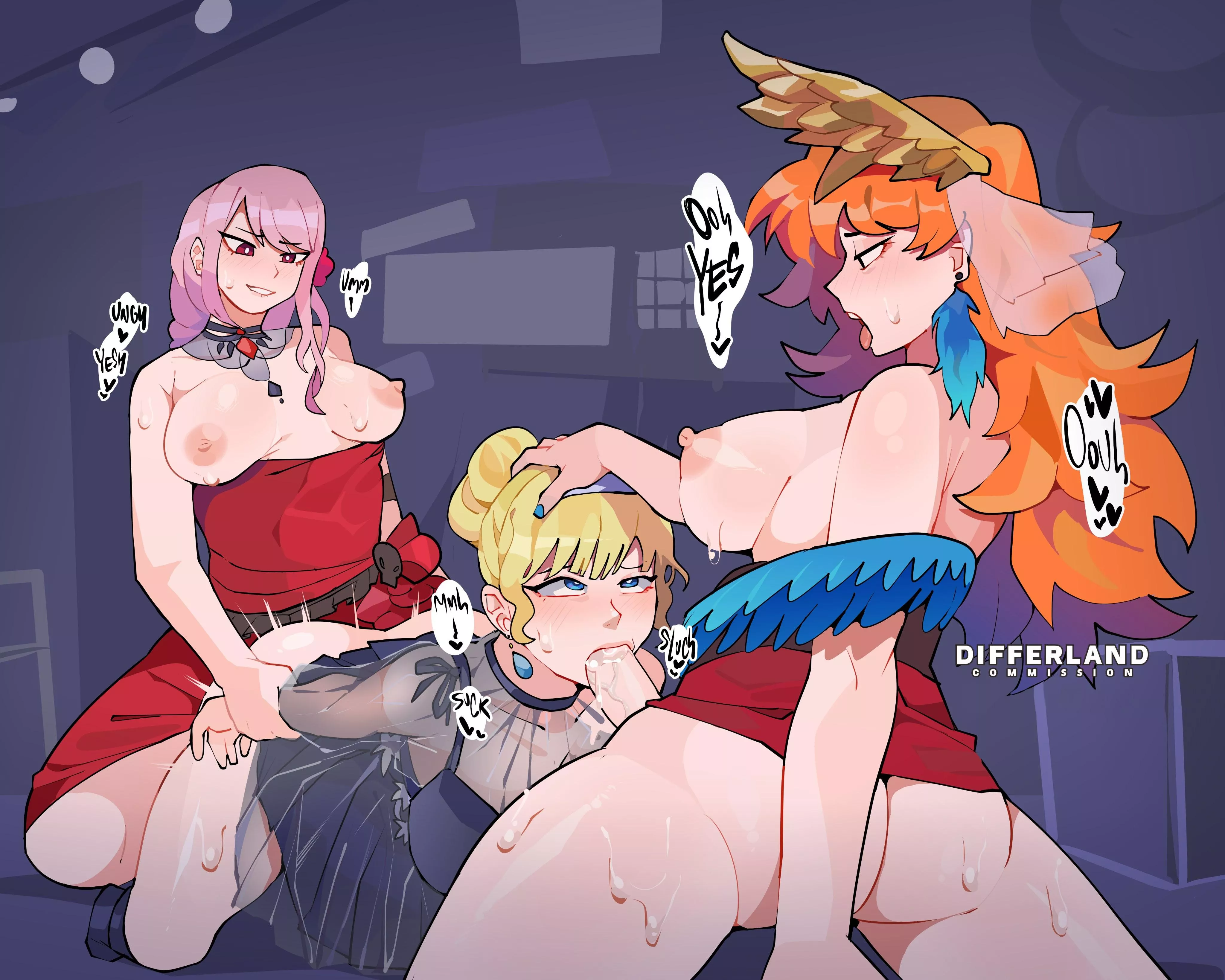 Fancy dress threesome (Diforland/Differland)