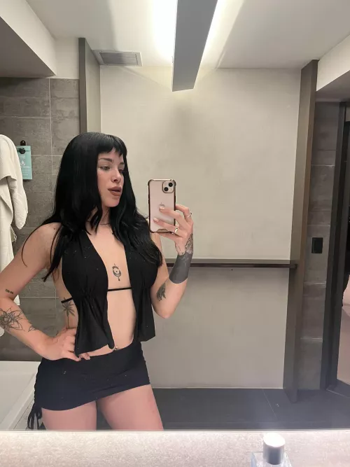 Feeling confident in this top, do you think anyone would notice me?