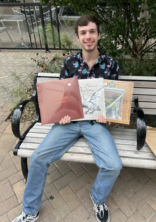 felt cute w my record spread