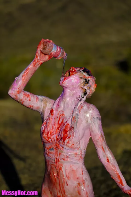 I photographed jade making a mess in the desert 