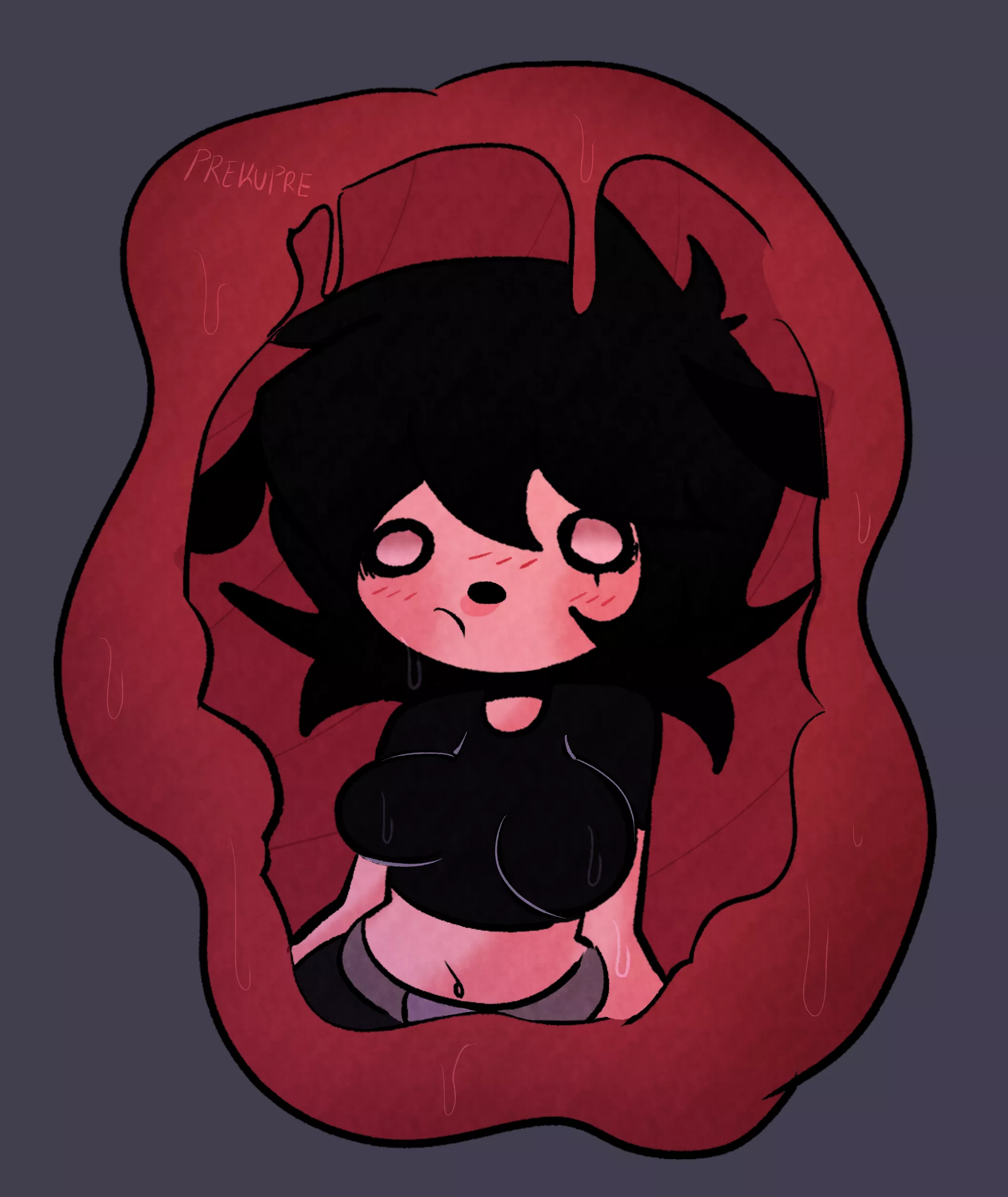 {Image} Flustered [Oral vore], [Original character], [internal view]