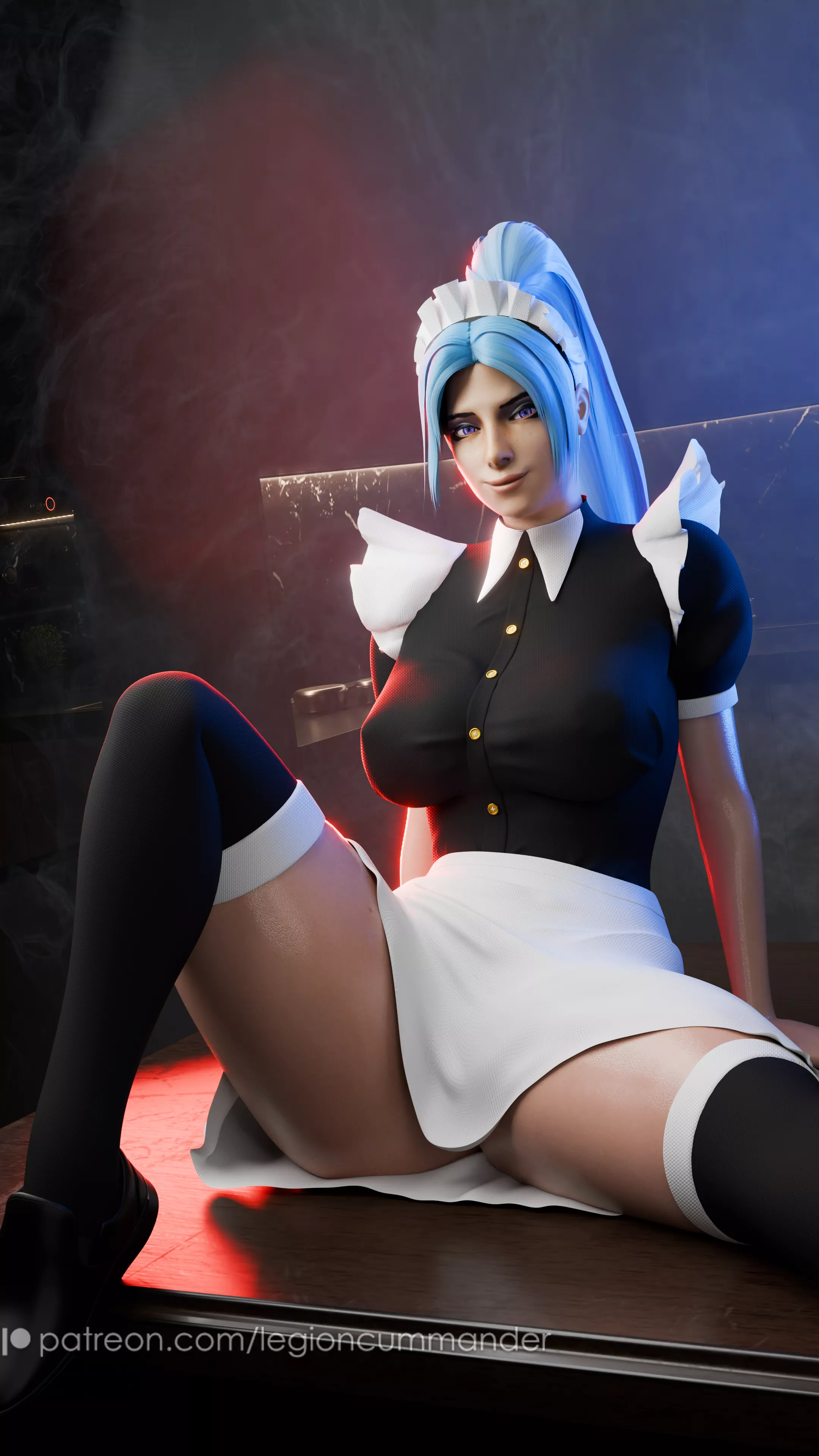 Luna in a maid's costume [Dota 2] (legioncummander)