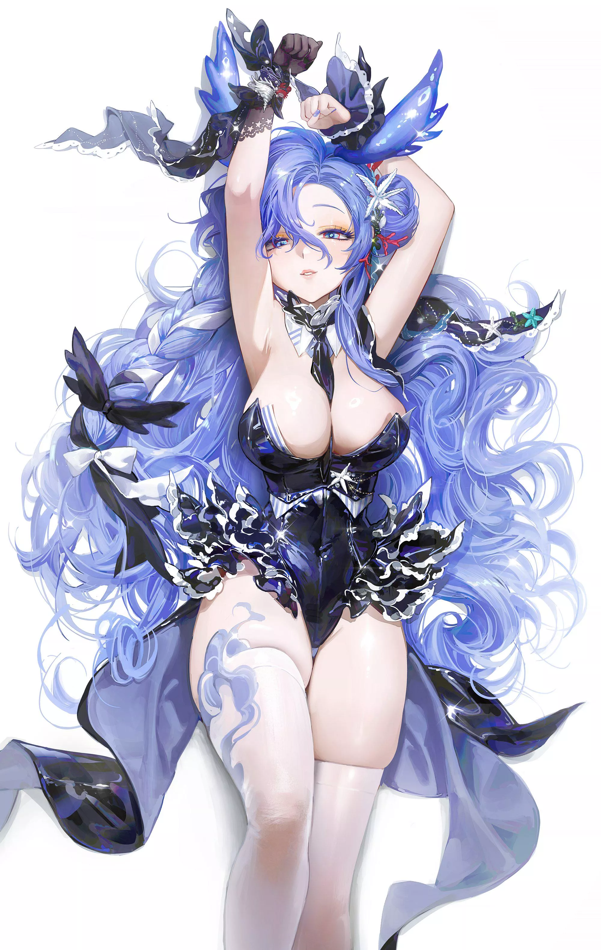 Blue hair and frilled (CHOP | Fevercell / chop_0o0) [Original]