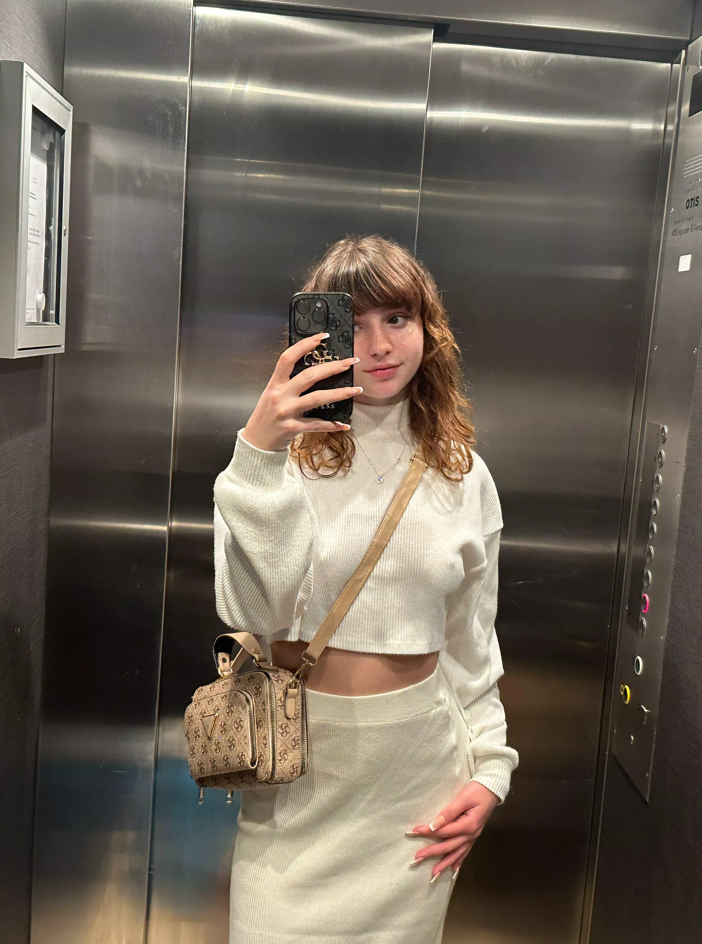  Classy girl in the elevator