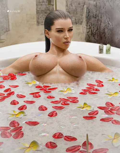 Lara taking a bath (goldy_3d)