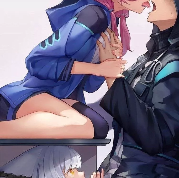 She has no idea he keeps me under here like a little desk pet