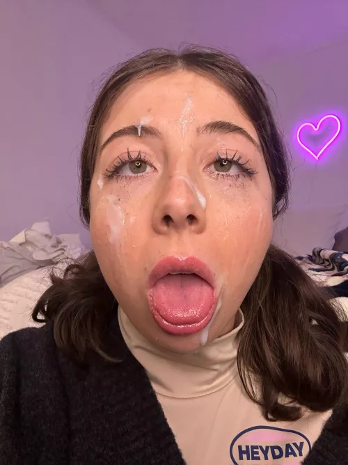 Should I lick it up or leave it for the neighbors to see
