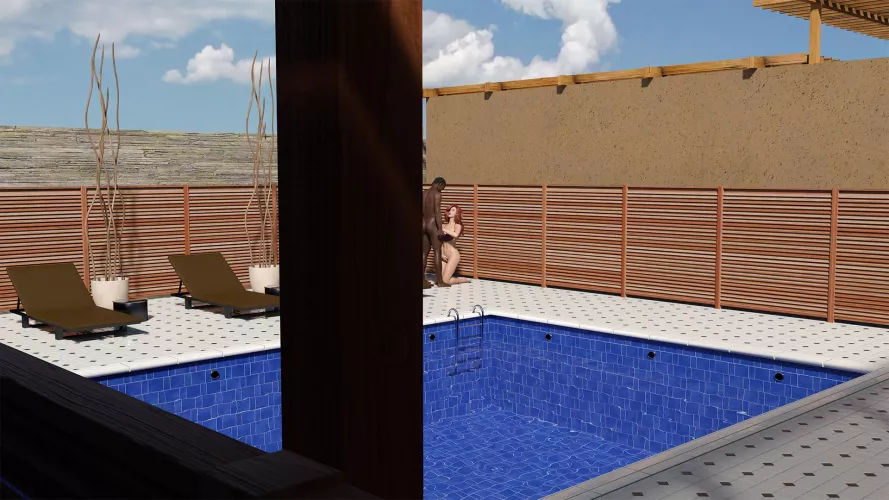 Angie with 'the MC's best friend' in My Summer of InsanErotica